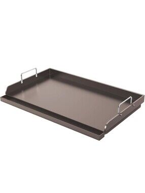 Uther Cast Iron Outdoor Cooking Griddle for Gas Grill, 25" x 16" Flat Top,